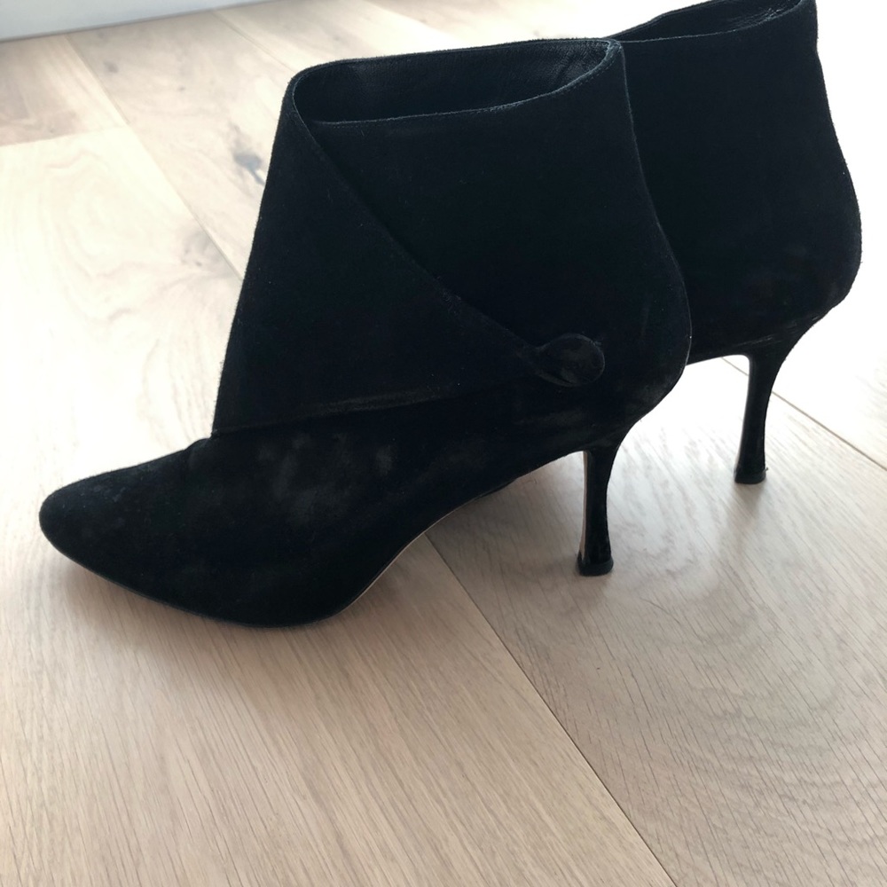 Authentic Manolo Blahnik Suede Booties - image 2
